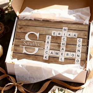 Personalized Family Name Crossword Canvas Poster