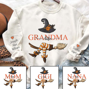 Custom Halloween Sweatshirt For Grandma - Bewitching Fun With Witch Nana