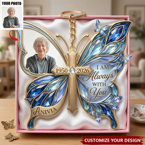 Custom Photo Loving Memory Butterfly Keychain - Personalized Gifts For Loved Ones