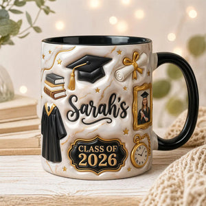 Personalized 3D Effect Graduation Gift Coffee Mug-Upload Photo