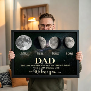 The Day You Became My Dad – Personalized Moon Phase Poster