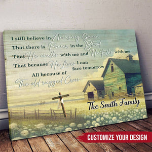 KISSFAITH-Christian Vintage Rustic Farmhouse - Personalized Canvas