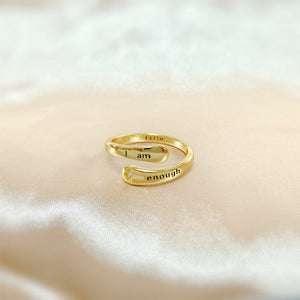 KISSFAITH-Child Of God Cross Ring, Sterling Silver Adjustable Ring