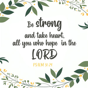 KISSFAITH- Christian Cross Ring- Faith Gift-Psalm 31:24