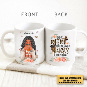 Give Me Coffee To Get Me Started - Personalized Mug Gift For Coffee Lovers, Christians