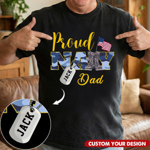 Custom Proud Navy Family Mom Dad Sister Brother Shirts, Military Family Gift
