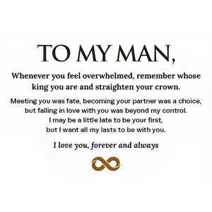 KISSFAITH-To My Man, Personalized Dual Name Infinity Leather Bracelet