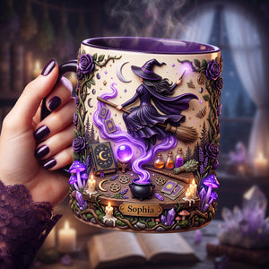 Personalized Witch Coffee Accent Mug-Halloween Gifts