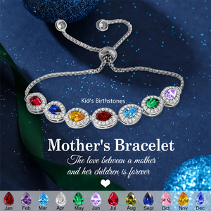 Personalized Anniversary Family Birthstone Bracelet