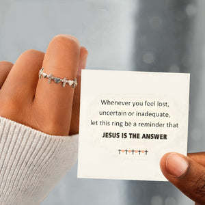 KISSFAITH-To My Daughter-Cross Heart Ring