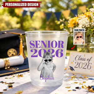 Personalized Senior 2026 Photo Cups, Graduation Party Gift