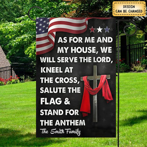 KISSFAITH-We Will Serve The Lord Personalized Flag