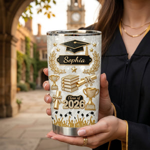 Personalized Custom Name Graduation 3D Effect Tumbler