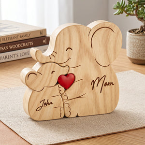 Personalized Mother's Day Wooden Puzzle Plaque – Custom Mom & Kids Name Gift