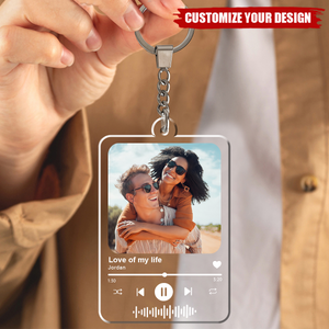 Personalized Favorite Song Photo Picture Keychain