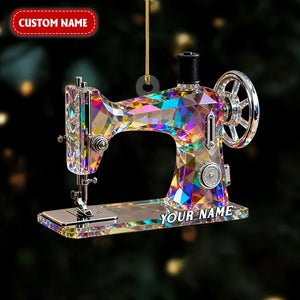 Personalized Sewing Machine Custom Name Christmas Ornament