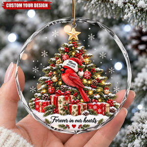 Forever In Our Hearts, Custom Cardinal Memorial Ornament