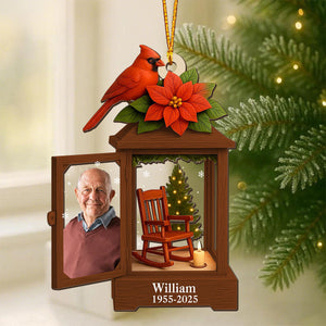 Custom Photo Memorial 2layer Ornament, Sympathy Gift