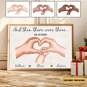 A Tribute to Love, Celebrating a Special Moment - Personalized First-Time Parents Canvas