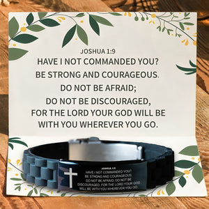 KISSFAITH-Joshua 1:9 Bracelet-Be Strong And Courageous