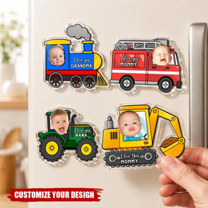 Personalized Car Kids Photo Fridge Magnet