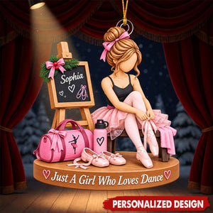 Personalized Dance Christmas Ornament, Custom Name Dancer Ornament