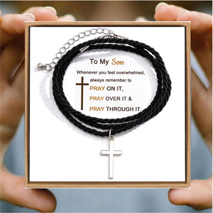 KISSFAITH-To My Son Cross Bracelet