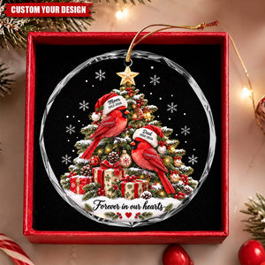 Forever In Our Hearts, Custom Cardinal Memorial Ornament