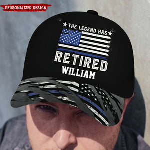 US Police Flag Retired Personalized Classic Cap