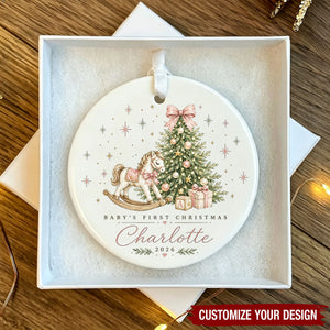 Personalized Baby's First Christmas Ornament, Baby Girl First Christmas Gift