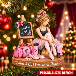 Personalized Dance Christmas Ornament, Custom Name Dancer Ornament