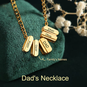 Personalized Custom Engraved Name Necklace, Dad's Necklace