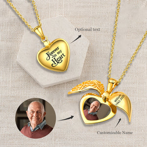 Memorial Personalized Custom Heart Locket Necklace