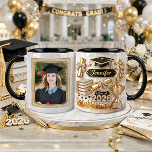Personalized Graduation Gift 3D Effect Coffee Mug-Upload Photo