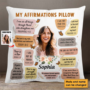 Christian Bible Verse Affirmations - Personalized Pillow Case