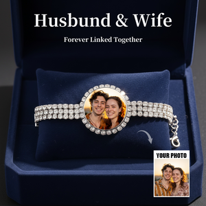Together Forever - Personalized Photo Diamond Chain Bracelet