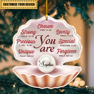 Personalized Pearl In Sea Shell You Are Ornament