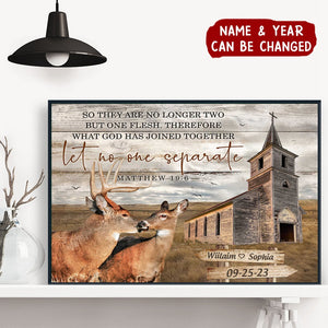 Therefore What God Has Joined Together Personalized Canvas