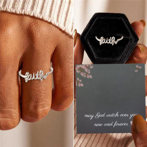 KISSFAITH- Christan Faith Adjustable Ring Sterling Silver