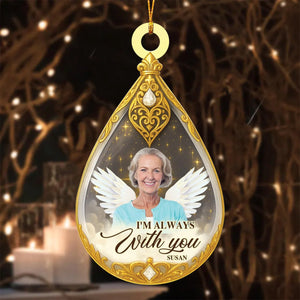 Angel Wings With Photo Memorial Ornament
