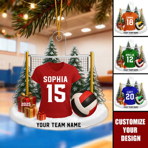 3D Effect Volleyball Player Uniform - Personalized Acrylic Ornament