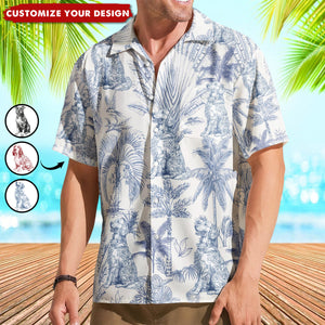 Dog Lovers Toile De Jouy Style Custom Dog Breeds - Personalized Hawaiian Shirt