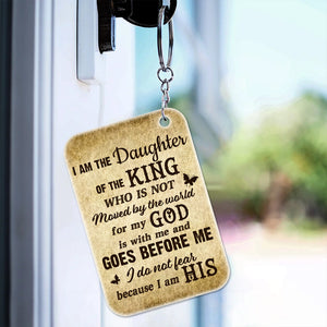 God Woman Warrior I Am The Daughter Of The King Personalized Keychain