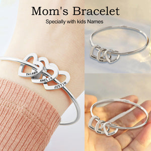 Personalized Name Heart Bracelet For Mom Grandma