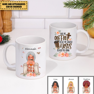 Give Me Coffee To Get Me Started - Personalized Mug Gift For Coffee Lovers, Christians