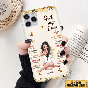 God Says I Am Sunflower - Personalized Phone Case