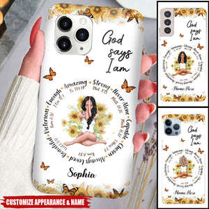 Bible With Sunflowers - Personalized Phone Case