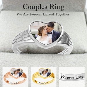 Forever Love - Personalized Upload Photo Heart Promise Ring