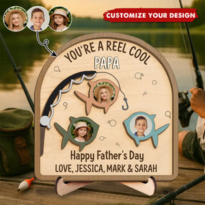 Custom Photo You’re A Reel Keeper - Personalized Custom 2-Layered Wooden Plaque