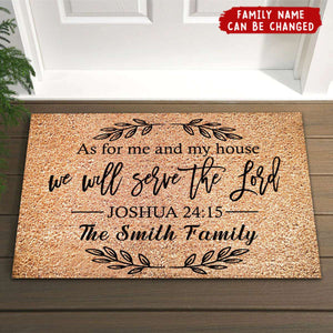 KISSFAITH-Personalized Joshua 24:15 Doormat
